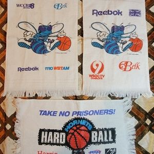 Vintage Set of Charlotte Hornets Sports Towels